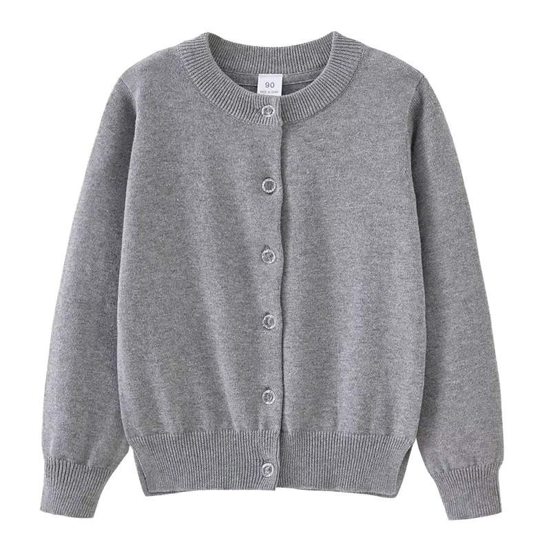 Girls-School-Uniform-Cardigan-Soft-Knitted-ButtonedPolyester-Cotton-Sweater-with-Pattern-Decoration-for-Spring-Winter-Autumn