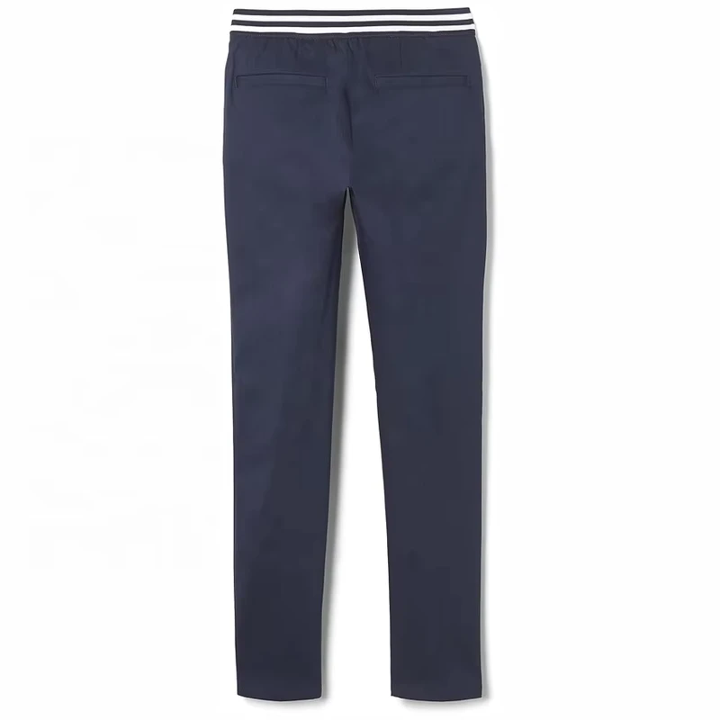Girls-Stretch-Pants-with-Elastic-Waist-and-Pockets-School-Uniform-for-Kids