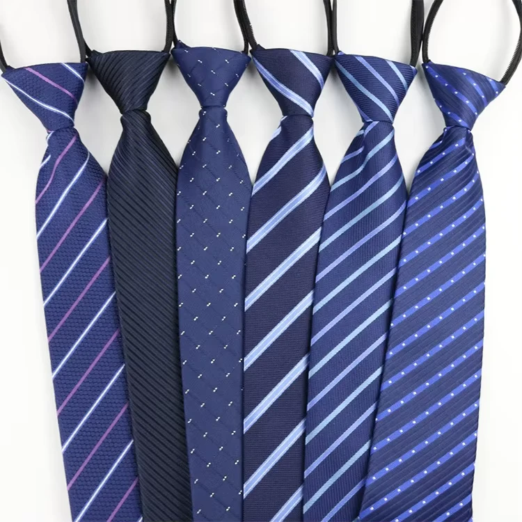 Good-Price-Popular-Blue-Business-School-Ready-to-Ship-Red-Men-Zip-Neckties-Black-Polyester-Zipper-Ties