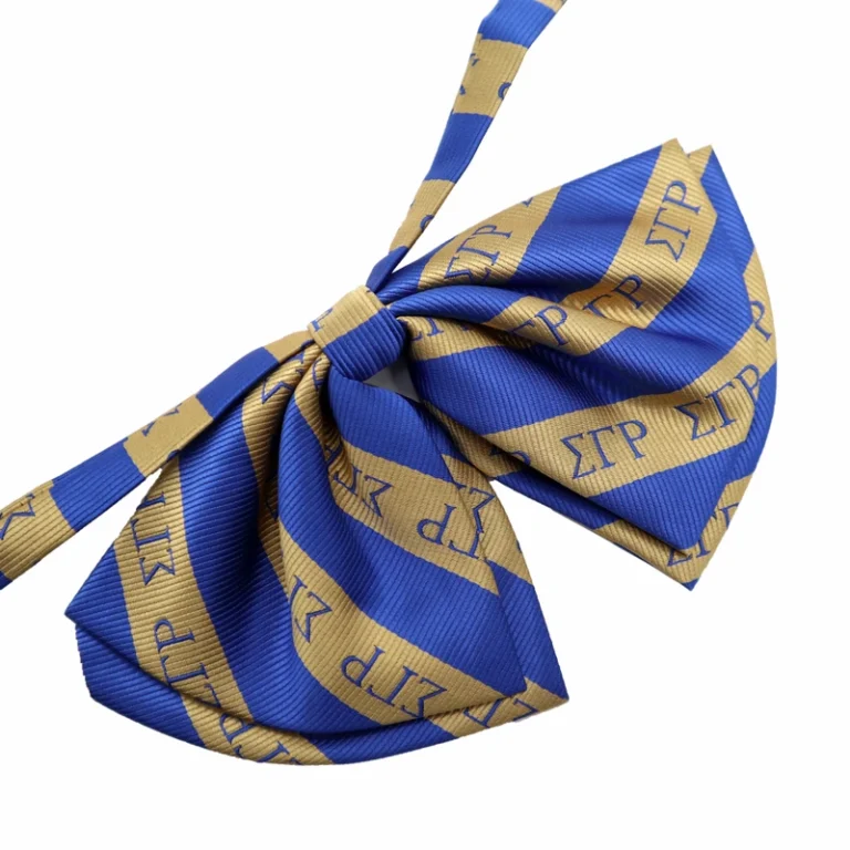 Greek-Sigma-Gamma-Rho-Lapel-Pin-Soror-Women-Bowtie-Adjustable-Straps-Bowtie-Silk-Polyester-School-Sorority-Bow-Tie