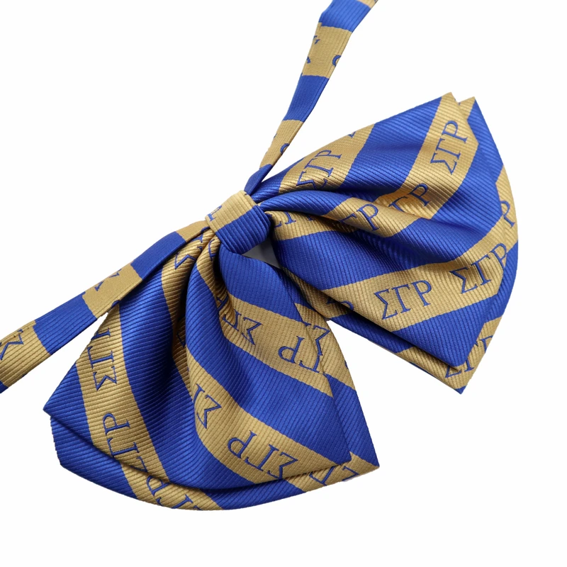 Greek-Sigma-Gamma-Rho-Lapel-Pin-Soror-Women-Bowtie-Adjustable-Straps-Bowtie-Silk-Polyester-School-Sorority-Bow-Tie