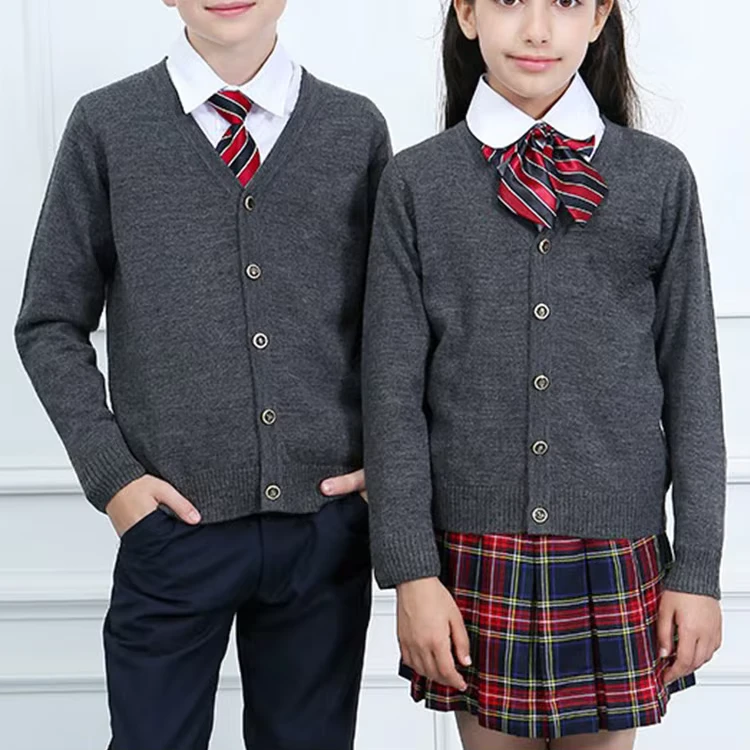 Grey-Color-Custom-Factory-Beautiful-School-Uniforms-Design-Cotton-Sweater-Blazer-Vest-Kids-Waistcoat-Uniform