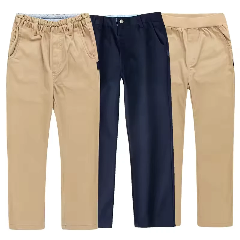 HF-High-Quality-Custom-Logo-Super-Soft-Seamless-School-Uniform-Cotton-Short-Kids-Khaki-Pants-for-School-Uniforms