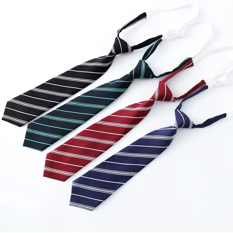 Halloween-Cosplay-Student-School-Uniform-Neck-Tie-Wide-Stripe-Easy-Elastic-with-Lazy-Style-for-Party-Decorations