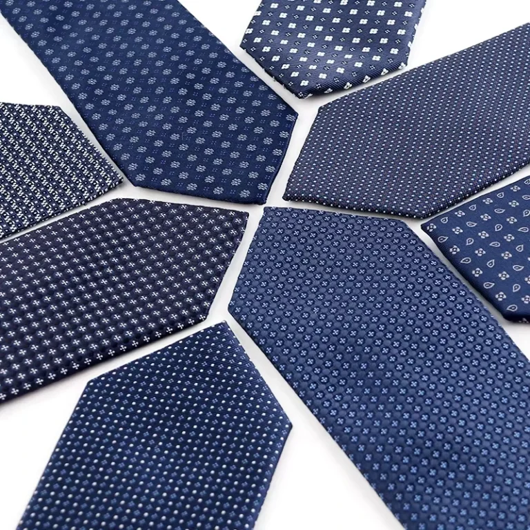 Handmade-Navy-Blue-Woven-Polyester-Tie-for-Men-Custom-Jacquard-Design-Stock-Wedding-Accessories