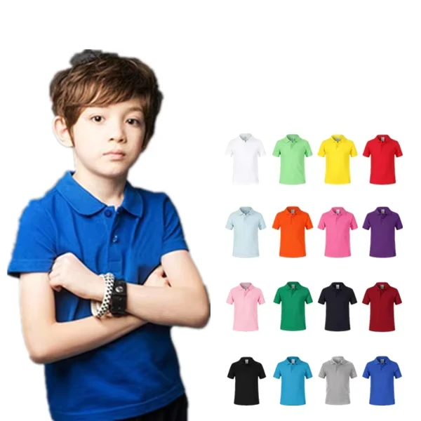 High-End-Summer-220gsm-100-Pure-Cotton-Short-Sleeve-Kids-Polo-Shirt-Custom-logo-Plain-Child-School-Uniform-Polo-Shirt