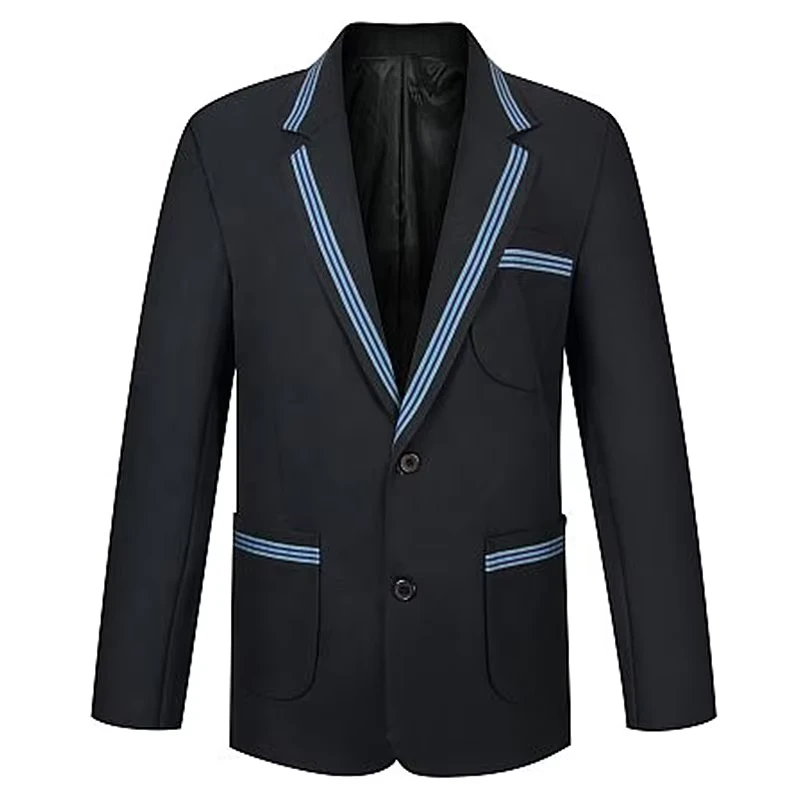 High-Middle-Primary-School-Uniform-School-Boys-and-Girls-Children-Student-Fitted-Blazers-Coat-With-Trim-Badged-Blazer-Jacket