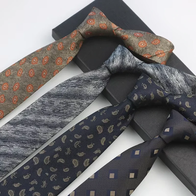 High-Quality-Business-Mens-Paisley-Necktie-Professional-Plaid-Polyester-Tie-for-Parties