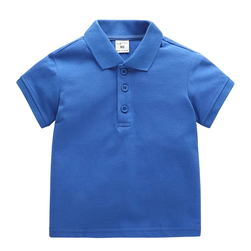 High-Quality-Cotton-Pique-Breathable-Short-Sleeve-Boys-t-Shirts-School-Uniform-Navy-Blue-Polo-Shirt