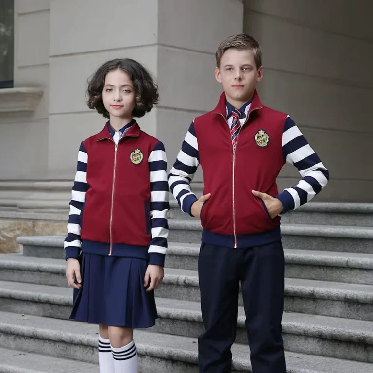 High-Quality-Custom-Logo-Sportswear-Kids-Children-Zipper-Unisex-Boys-Girls-School-Uniform-Vest-Jacket