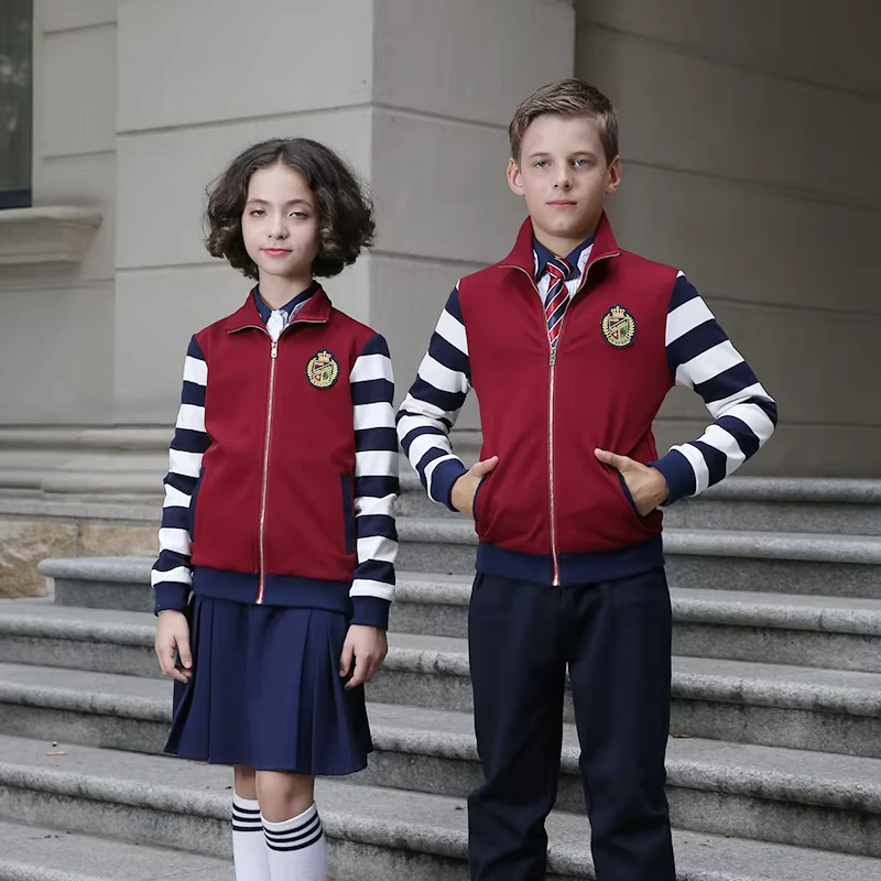 High-Quality-Custom-Logo-Sportswear-Kids-Children-Zipper-Unisex-Boys-Girls-School-Uniform-Vest-Jacket