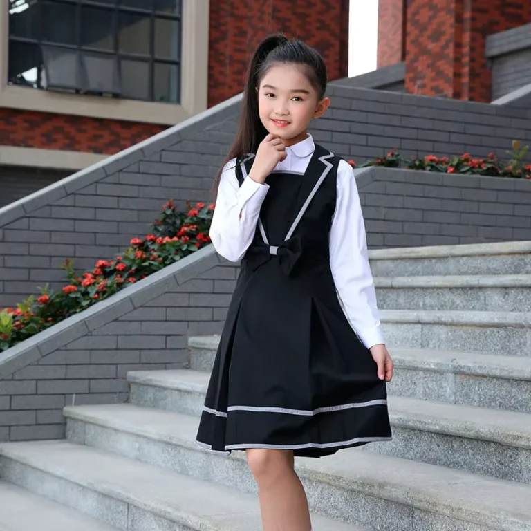 High-Quality-Girls-School-Uniform-Black-Skirt-Dress-Pinafore-Pleated-Skirts-Dress