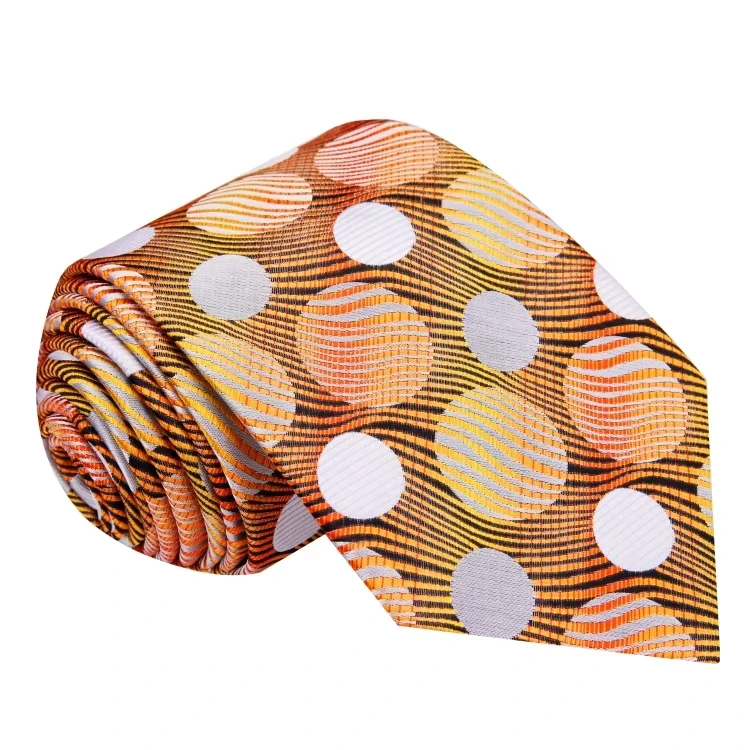 High-Quality-Handmade-Classic-Italian-Style-Man-Tie-Yellow-Camel-Blue-Dot-Polyester-Customized-Logo-Anti-Pilling-Eco-Friendly