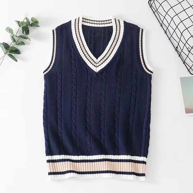 High-Quality-Kids-School-Uniform-Vest-Cardigan-Sweater-Pullover-for-Boys-and-Girls-Knitwear