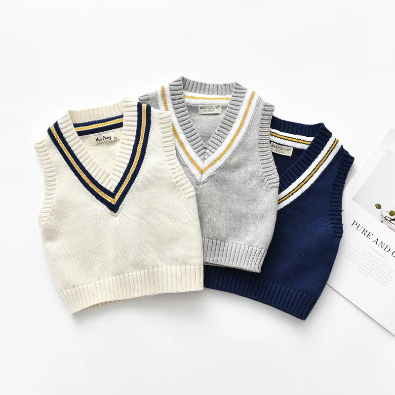 High-Quality-Kindergarten-Knit-School-Sweater-Girls-Boys-School-Uniform-Cardigan-Sweaters-White-logo