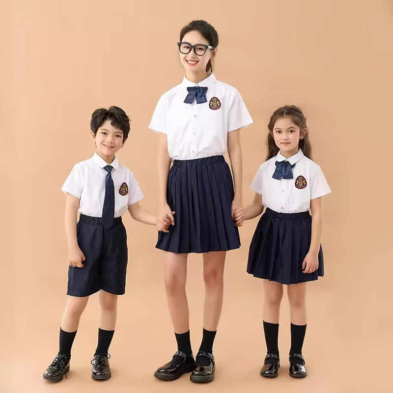 High-Quality-Kindergarten-School-Uniform-Set-Noble-Sportswear-with-Short-Sleeve-for-Boys-and-Girls-for-Children