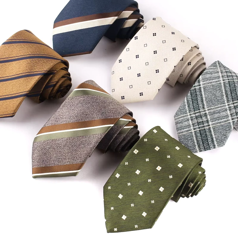 High-Quality-Mens-Maillard-Striped-Necktie-Color-Woven-Tie-Suit-Shirt-Accessories-for-Parties