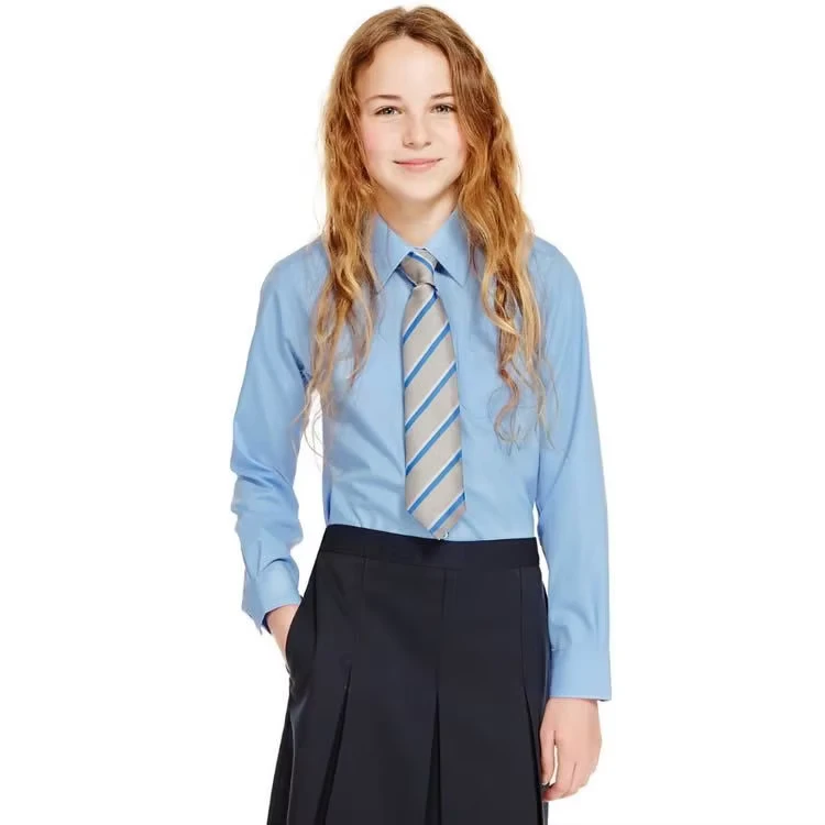 High-Quality-Polyester-Cotton-Boys-and-Girls-School-Shirts-Uniform