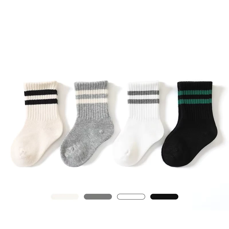 High-Quality-Ribbed-Crew-Socks-Baby-Toddler-Children-School-Cotton-Socks-for-Kids