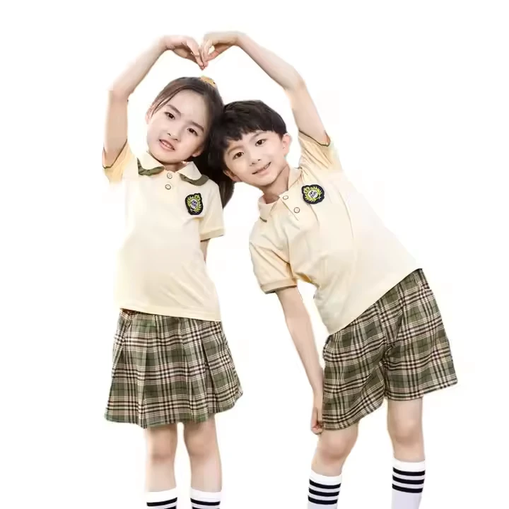 High-Quality-School-Uniform-Summer-Kindergarten-Primary-Secondary-School-T-Shirt-Uniform-Customization-School-Uniform