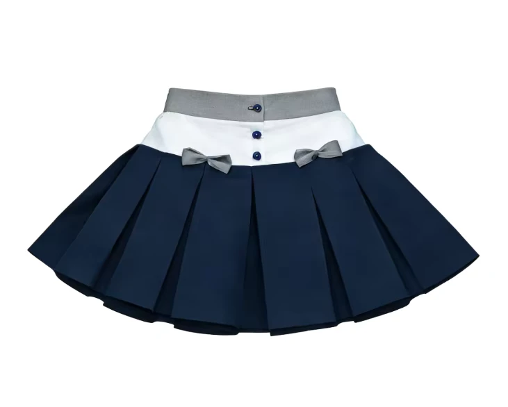 High-Quality-Summer-Girls-Skirts-Uniform-Style-for-School-Pleated-Skirt-Buttons-and-Bows-Decoration-Custom-Kid-Design