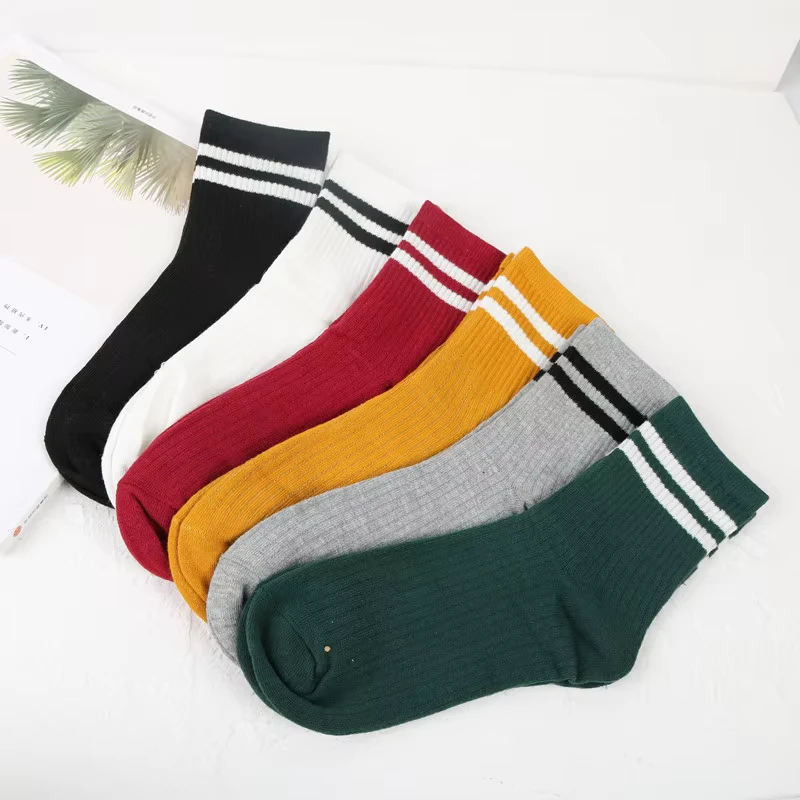 High-School-College-Girls-Cotton-Casual-Crew-Socks-Geometric-Colorful-Student-Uniform-Anti-Bacterial-Anti-Slip-Knitted-Body