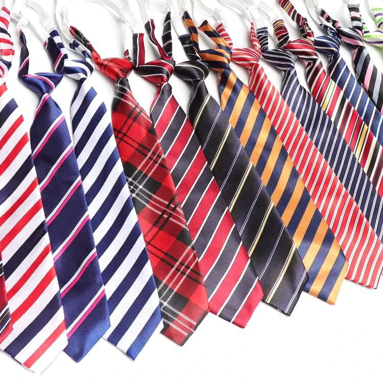 High-Visibility-Custom-Woven-Polyester-School-Uniform-Neckties-Company-Logo-Chambray-Tie-China-Guangxi