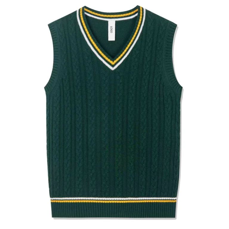 High-quality-JK-Uniform-Unisex-Knit-Sweater-Vest-Men-English-Style-Jacquard-Knitwear-V-Neck-Sweater-Vest-for-School-Student