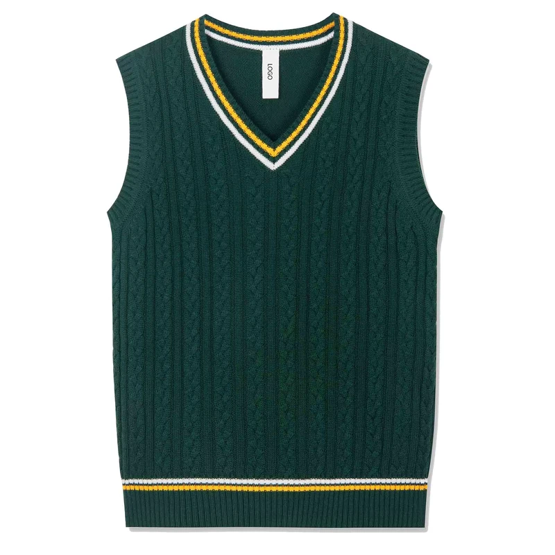 High-quality-JK-Uniform-Unisex-Knit-Sweater-Vest-Men-English-Style-Jacquard-Knitwear-V-Neck-Sweater-Vest-for-School-Student