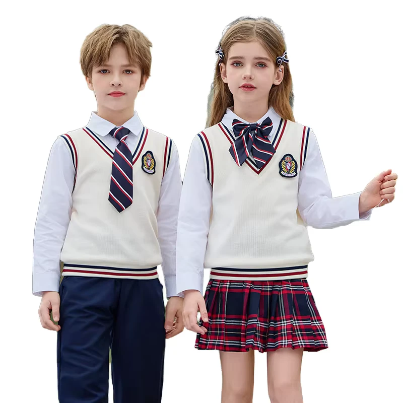 High-quality-Three-piece-School-Uniforms-vest-Shirt-and-Trousers-for-All-Ages-in-Primary-and-Secondary-Schools