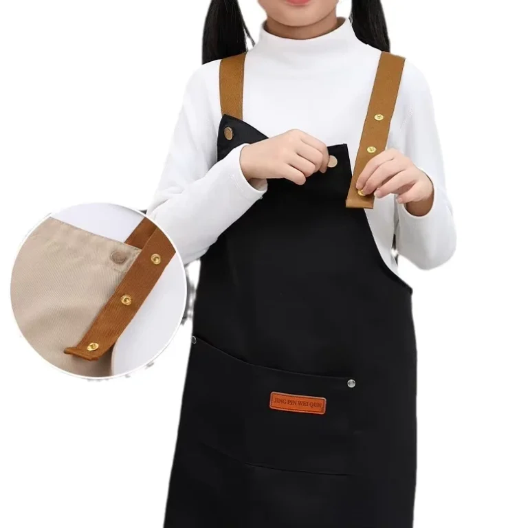 Hot-Sales-Custom-Logo-Childrens-Waterproof-Painting-Kindergarten-Art-Class-Fabric-Apron-Bbq-Children-Painting-Kids-Apron