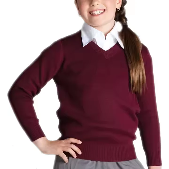 Hot-Selling-V-Neck-Cardigan-Sweater-for-Kids-Boys-and-Girls-High-Quality-School-Uniform-Customized-Primary-High-School-Sweater