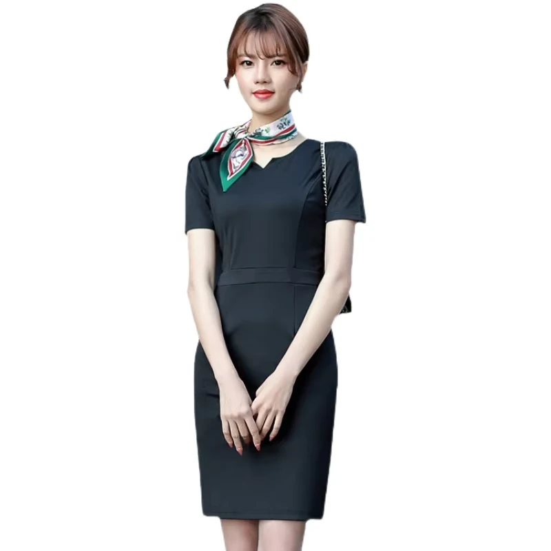 Hotel-Women-Staff-Formal-Clothes-Ladies-Work-Dress-Skirt-Shirt-Vest-Suit-5-Star-Hotel-Reception-Uniforms-Sets-Custom-Logo