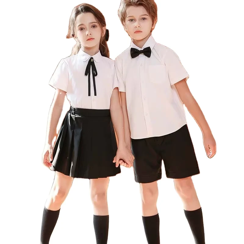 In-Stock-Adorable-Kids-Choir-Performance-Set-Shirt-Pleated-Skirt-Shorts-School-Uniform-Outfit-for-Boys-and-Girls