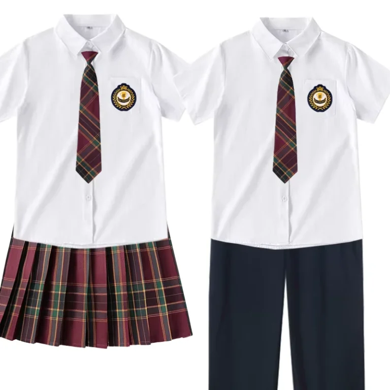 In-stock-Lined-Safety-Skirt-pants-Kindergarten-Teachers-Primary-Secondary-School-Students-Class-Uniforms-Unisex-Summer-Uniform