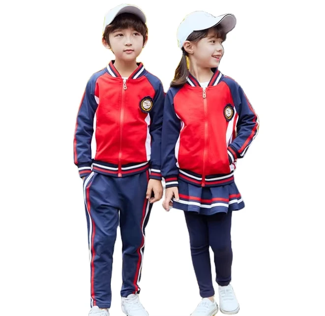 International-Tracksuit-Design-School-Uniform-Children-Jersey-Casual-100-Cotton-Sports-School-Uniform-Set