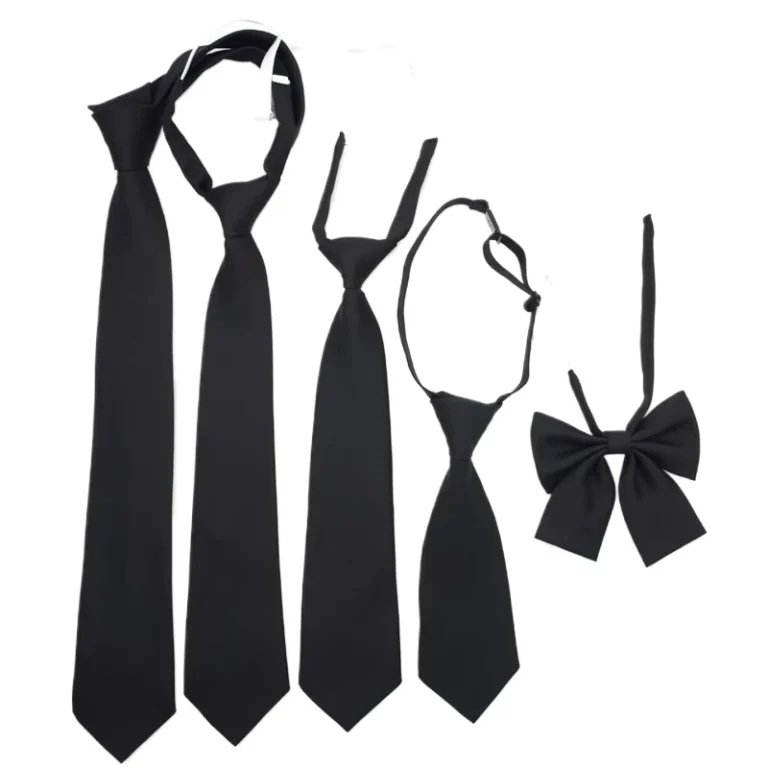 JK-Female-Preppy-Style-Black-7CM-Hand-Tie-School-Uniform-Free-Knot-Short-Student