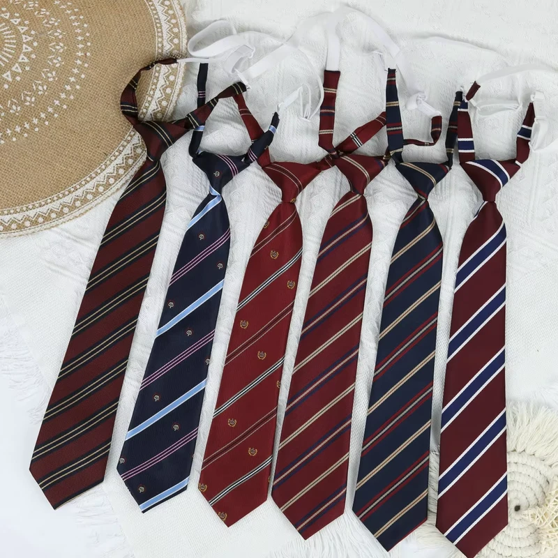 JK-Japanese-Style-Uniform-No-Tie-Leather-Necktie-Mens-Tie-Womens-All-Match-School-Daily-Striped-Simple-Uniform-Campus
