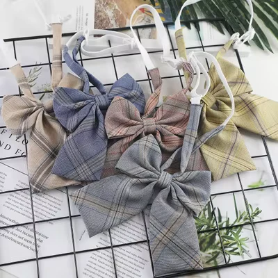 JK-Plaid-Uniform-Collar-Flower-Japanese-Student-Sailor-Suit-Bow-Tie-School-Wind-School-Uniform-Bow-Ties