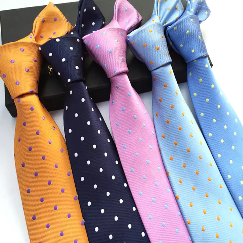 Jacquard-Fashion-Polyester-Tie-with-Dot-Striped-Print-Pattern-Custom-Necktie-Men-Red-Blue-Colors-Casual-Formal-Style-Logo-Design