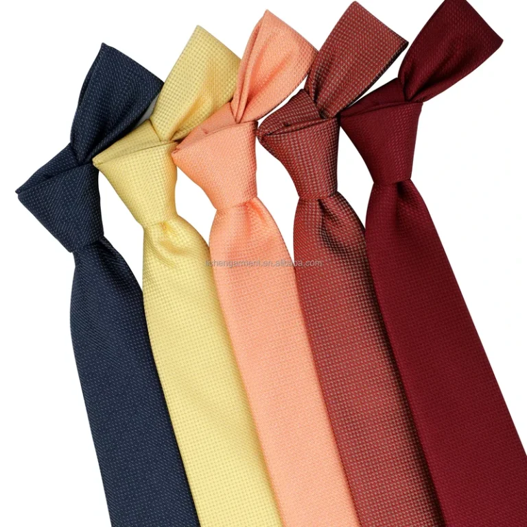 Jacquard-Tie-Mens-Classical-Solid-Stripe-7