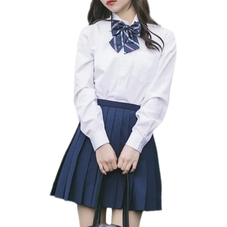 Japanese-Customizable-School-Uniform-Skirt-and-Shirt-for-Girls