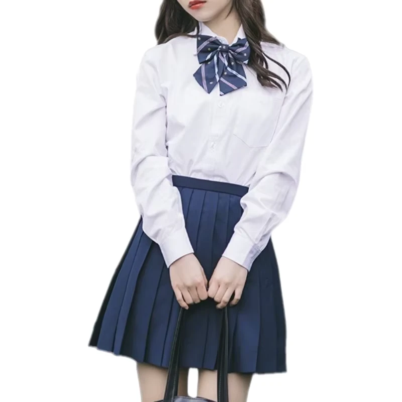 Japanese-Customizable-School-Uniform-Skirt-and-Shirt-for-Girls