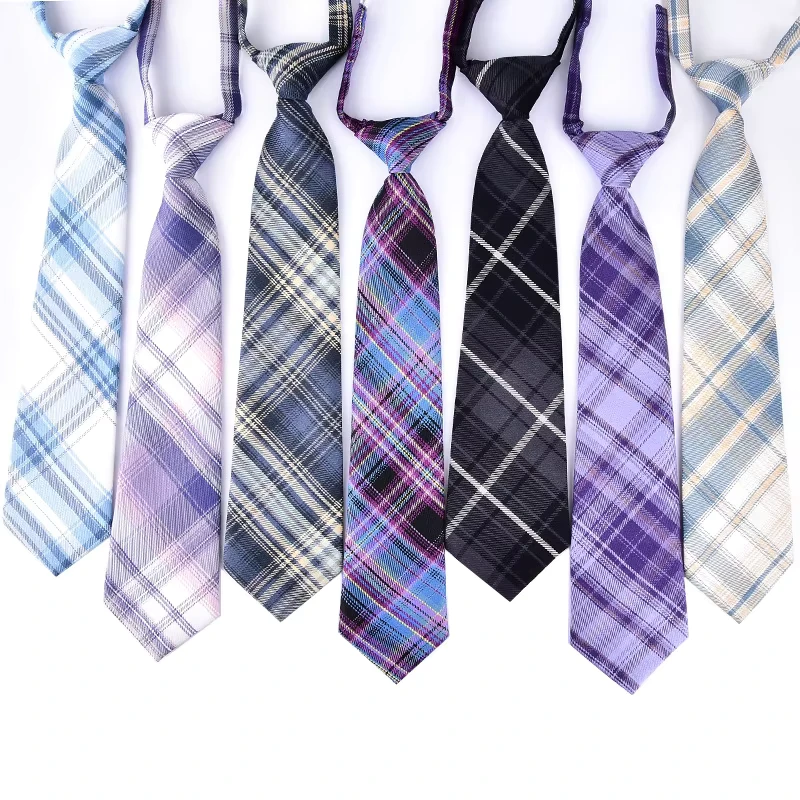 Japanese-Korea-Ties-Adjustable-Uniform-Student-Plaid-Neckties