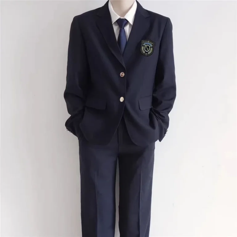 Japanese-and-Korean-Style-Single-Breasted-Boys-Top-blazer-Black-Academic-Dress-School-Uniform-Adult-Uniform-Students-Jacket