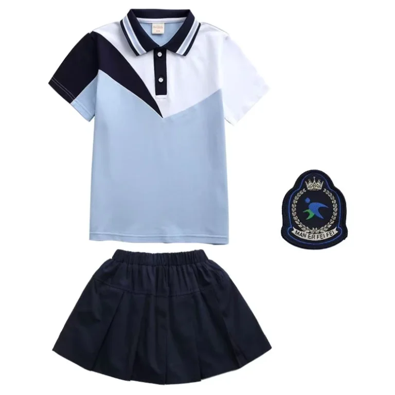 Jersey-T-c-Knit-Fabric-Children-and-Teacher-Wear-Skirts-and-Shorts-Match-School-Uniform-Kids-Polo-t-Shirts
