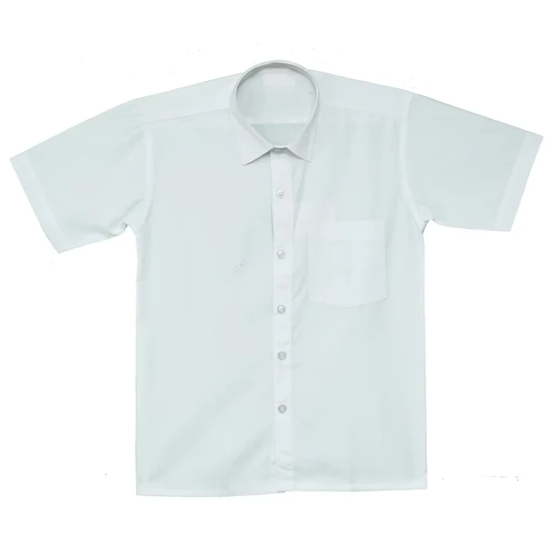 K12-Young-Adult-Customizable-Solid-Short-Sleeve-School-Uniform-Polyester-Cotton-Shirt-Uniforme-Escolar