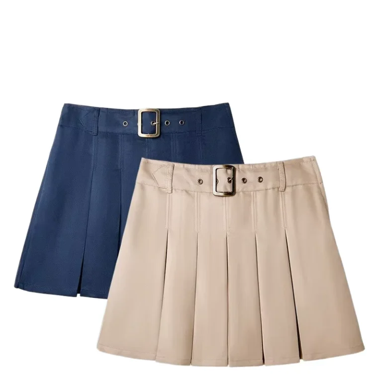 Khaki-Navy-Pleated-Skirt-for-Girls-Primary-and-Secondary-School-Uniform-Childrens-School-Apparel