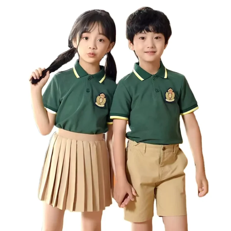 Khaki-Pleated-Girls-Skirt-High-School-Uniforms