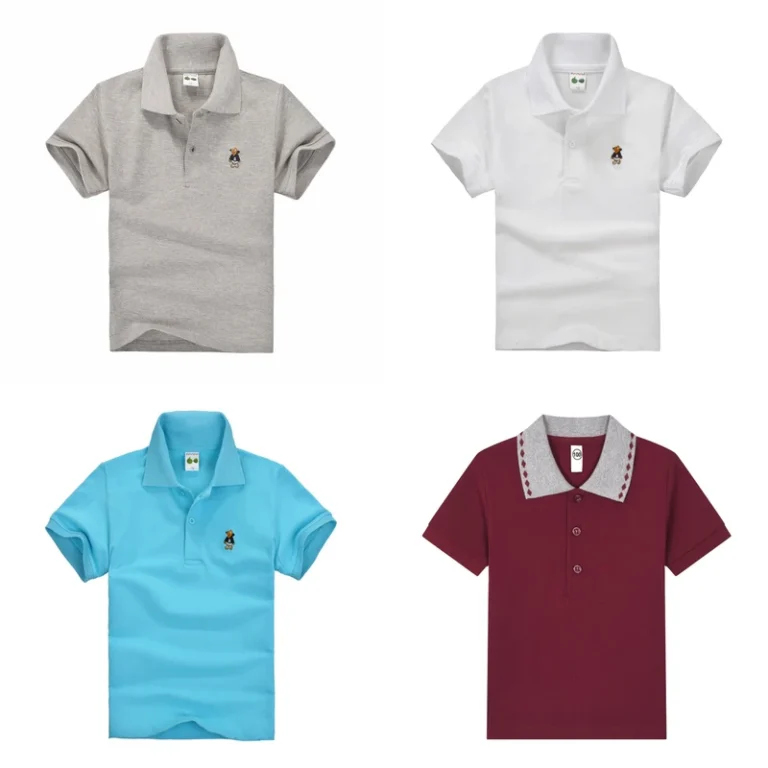 Kid-Clothes-Custom-Children-School-Uniform-Polo-Shirts-Plain-Cotton-Short-Sleevekids-Boy-Kids-Shirts
